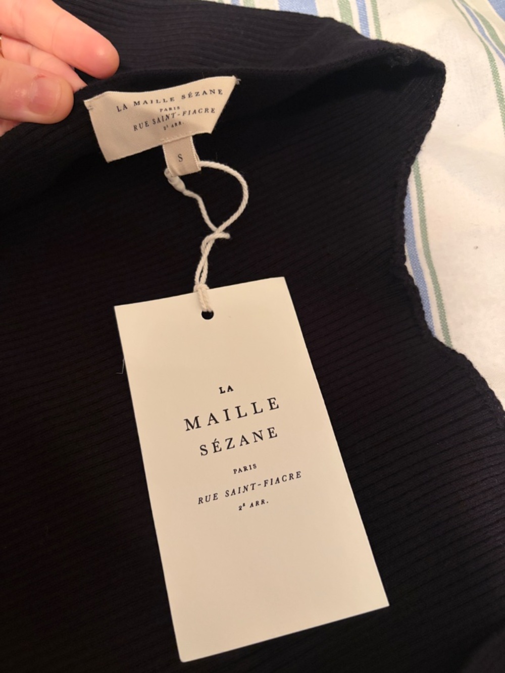 NWT Sezane MARLÈNE BODYSUIT Black (S) - Picture 6 of 7